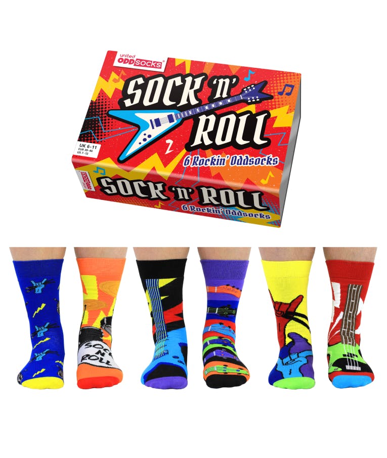 UNITED ODD SOCKS - United Odd Socks SOCK N ROLL - 6 classic oddsocks to mix and mismatch Κάλτσες Σετ 6 τεμ EUR 39-46