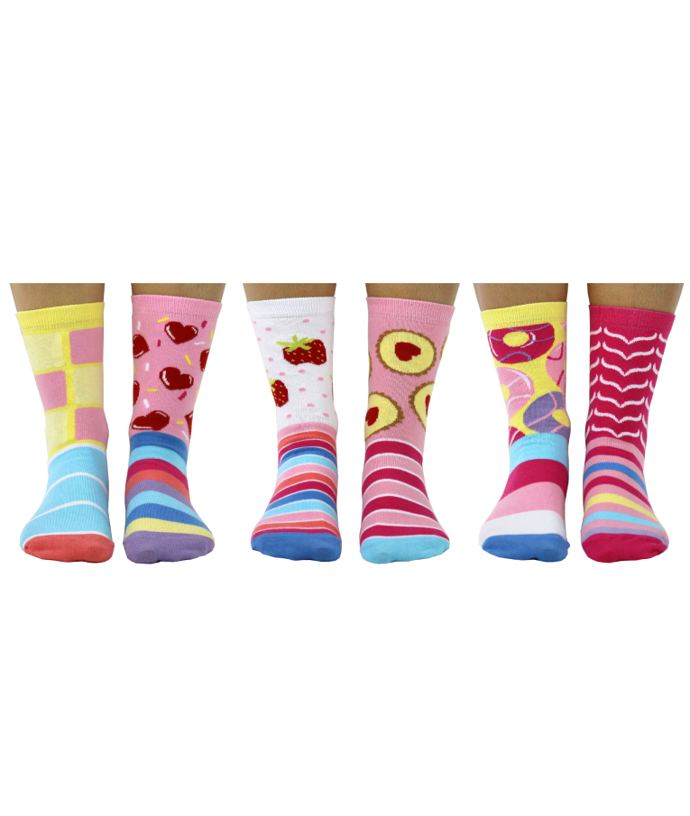 UNITED ODD SOCKS - United Odd Socks CAKEBOX - Oddsocks to mix and mismatch Κάλτσες Σετ 3 τεμ EUR 37-42