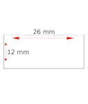 Ετικέτα 26x12mm Αυτοκόλλητη Ετικετογράφου Λευκή Τετράγωνη | 1000ετ./ρολό Μονή σειρά
