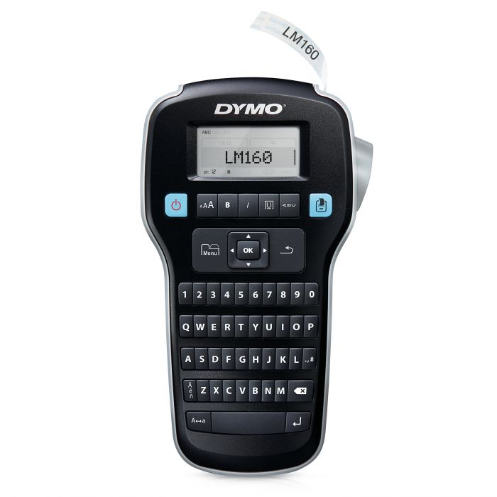 DYMO - Dymo Label Manager LM 160 Printer Ηλεκτρονικός Ετικετογράφος Χειρός σε Μαύρο Χρώμα 2174612  D1 tapes 1921.2159.